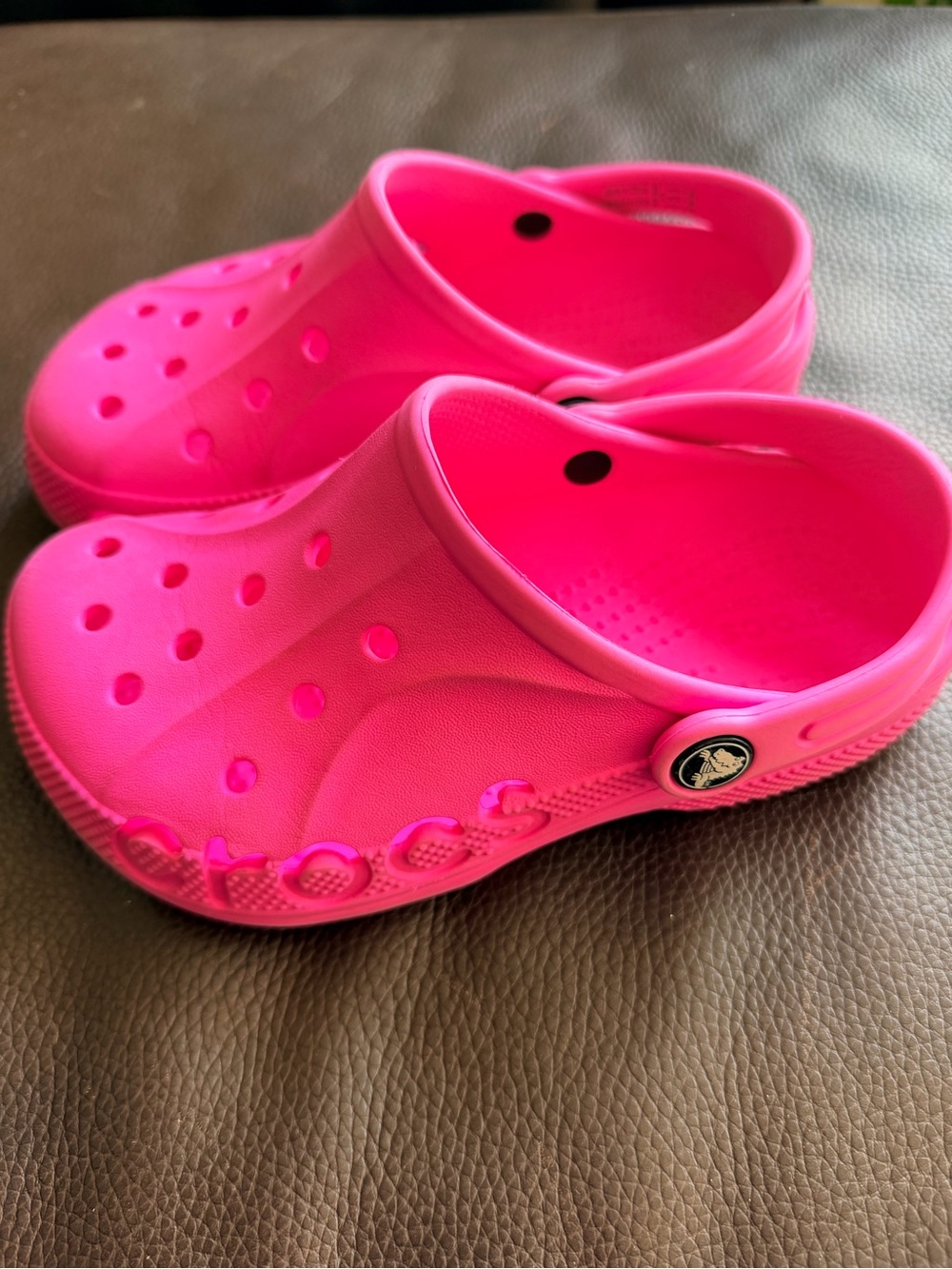 CROCS Kids Hot Pink Water Clogs